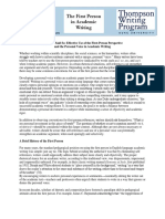 Because 'I' Said So. Effective Use of The First-Person Perspectiva and The Personal Voice in Academic Writing PDF