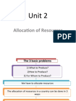 AA Unit 2 IGCSE - Allocation of Resources