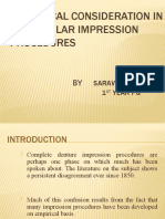 Biological Consideration in Mandibular Impression Procedures