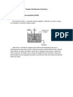 Projeto de Reatores Contínuos - Mistura Perfeita