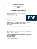 Evolución de Vocales y Consonantes y Yod