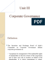 Unit III Corporate Governance