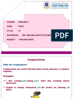 Course: English Ii Code: IN302 Cycle: Iv Professor: Mg. Graciela Britto Gutiérrez Subject: Conjunctions