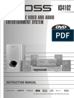 Koss KS4102 Progressive-Scan DVD Home Theater Manual