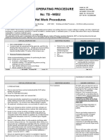 Safe Operating Procedure No: TS - WE02 Hot Work Procedures