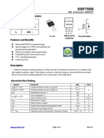 Main Product Characteristics V 68V R (on) 5.6mΩ (typ.) I 84A: 68V N-Channel MOSFET