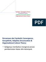 Communication Theory 2014-2015 Sesi 6 & Sesi 7 Symbolic Convergence, Adaptive Structuration, Groupthink, Organizational Culture