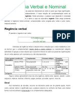 Regência Verbal e Nominal