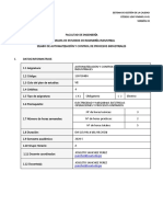 Silabo 2020-I AUTOMATIZACIÓN Y CONTROL DE PROCESOS INDUSTRIALES A