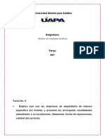 Tarea 6y7 de Gestion DE EMPRESAS TURISTICAS