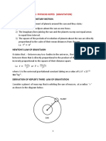 Kepler'S Laws of Planetary Motion.: S6 Physichs Notes (Gravitation)