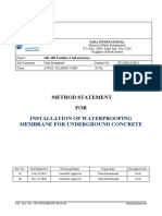 Method Statement For Underground Concrete Waterproofing Rev.01