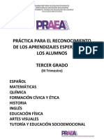 3 Grado 3 Trimestre REACTIVOS PRAEA