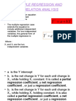 Multiple Regression and Correlation Analysis: BX A Y