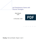 Sequential and Simultaneous Games With Discrete Strategies: Abdul Quadir Xlri