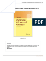 Multivariate Calculus and Geometry 3rd Ed 2014 Ebook PDF