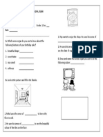 Science Worksheet-Sense Organs