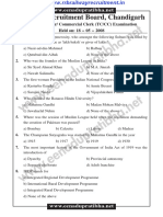 RRB Chandigarh TC CC Previous Exam Paper 2008