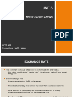 Unit 5: Noise Calculations