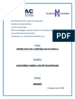 Importancia de La Historia de Guatemala PDF