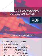 Cálculo de Cronograma de Pago (Mi Banco)