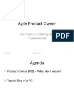 Agile Product Owner: Continuous Learning and Improvement