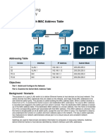 7.3.7 Lab - View The Switch Mac Address Table