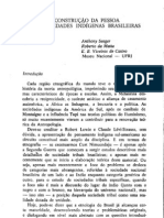 Seeger, Da Matta & Viveiros de Castro - A Contrucao Da Pessoa Nas Sociedades Indigenas Brasileras