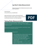 Taking Body Measurement Pattern Drafting