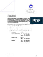 31 28 Terminal Info For Unloading - Loading - Storage