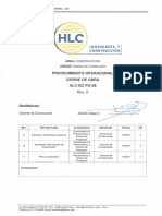 5.-Procedimiento de Cierre de Obra