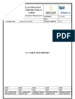 Site Acceptance Test Report For LV Cable: Noor Abu Dhabi1177Mwp Solar PV Project LV Cable Adwea Sterling & Wilson Tyco