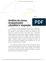 Análise de Riscos Ocupacionais - Checklist e Inspeção