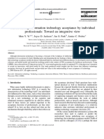 2006 Yi Jackson Park and Probst Understanding Information Technology Acceptance by Individual Professionals Toward An Integrative View