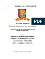 Ética en La Relación Fisioterapeuta-Paciente.