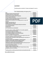 Property Plant and Equipment: Problem 1