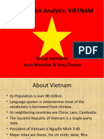 Country Risk Analysis: VIETNAM: Group Members: Arun Manohar & Viraj Chavan