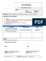 FT-SST-001 Formato de Acta de Reunion