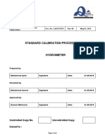 Standard Calibration Procedure Hydrometer Doc. No. Call/SCP/033 Rev. 00 May 01, 2015