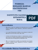 Necesidades Básicas Insatisfechas en Bolivia, Según El CENSO de 2012