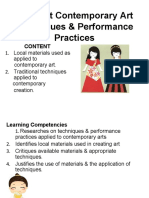 Different Contemporary Art Techniques & Performance Practices