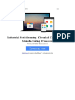 Industrial Stoichiometry Chemical Calculations of Manufacturing Processes by Warren and Arthur Radasch Lewis B00jpho1ju