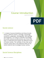 Course Introduction: Applied Social Sciences