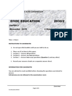 Grade 11 Civic Paper 2 End of Term 3 2019 PDF