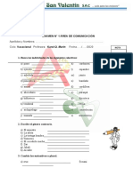 Examen 1 Vacacional - Primaria