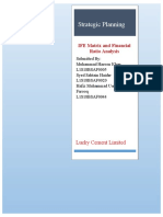 IFE and Financial Ratios Lucky Cement