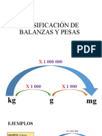 Clasificacion de Balanzas y Pesas