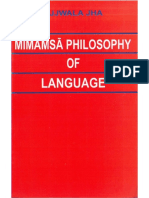 Mīmā Sā Philosophy of Langauge - Jha, U.