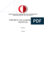 Physics 105 Laboratory Manual: Middle East Technical University Department of Physics