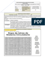 Sistema Circulatorio Guia de Aprendizaje Grado Sexto